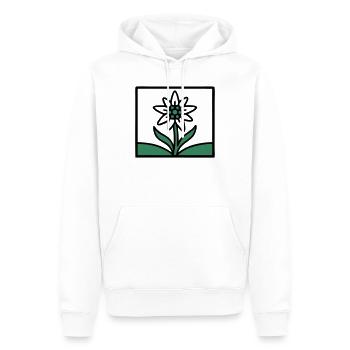 Edelweiss Blume Berge Wandern Alpenverein - Männer Premium Bio Hoodie - Weiß - Vorne - Nico (187cm)