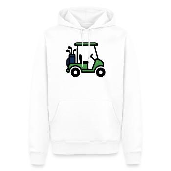 Voiturette de golf Voiture de golf Club de golf Hommes - Sweat à capuche Premium bio Homme - blanc - Devant - Nico (187cm)