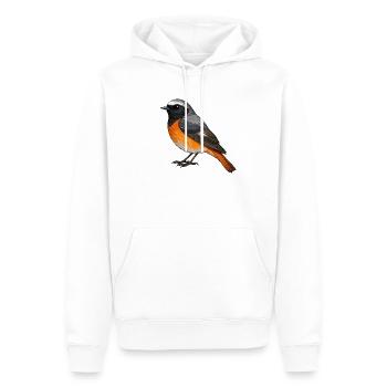 Petit collier des jardins - Sweat à capuche Premium bio Homme - blanc - Devant - Nico (187cm)