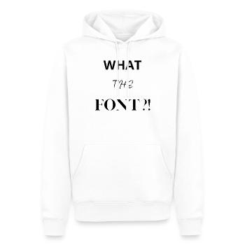 Was zum Teufel?! - Männer Premium Bio Hoodie - Weiß - Vorne - Nico (187cm)