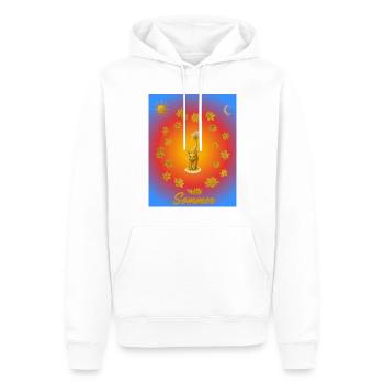 Katzen Sommerglanz - Männer Premium Bio Hoodie - Weiß - Vorne - Nico (187cm)