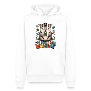 Dein Wombat - Männer Premium Bio Hoodie - Weiß - Vorne - Nico (187cm)