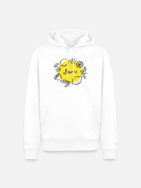 Zitronen  - Männer Premium Bio Hoodie - Weiß