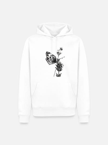 Mystische Mottenlavendel - Männer Premium Bio Hoodie - Weiß