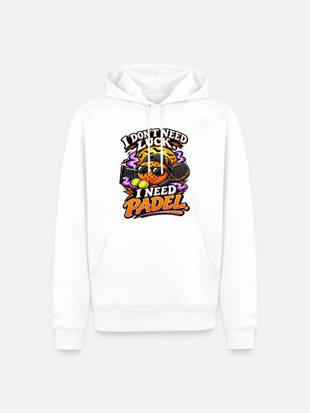 I Need Padel - Padel Spruch - Männer Premium Bio Hoodie - Weiß