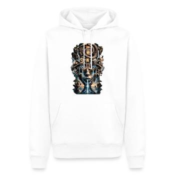 Spirale der Augenwelten - Männer Premium Bio Hoodie - Weiß - Vorne - Nico (187cm)