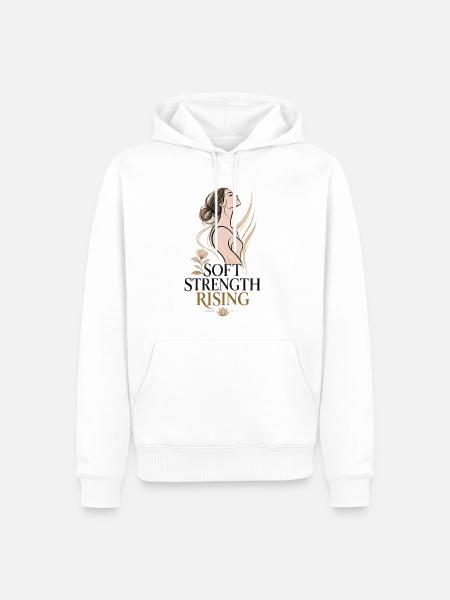 Sanfte Stärke Aufstieg - Männer Premium Bio Hoodie - Weiß