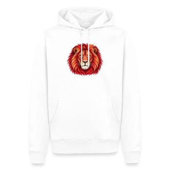 Majestätischer rot-goldener Löwe - Männer Premium Bio Hoodie - Weiß - Vorne - Nico (187cm)