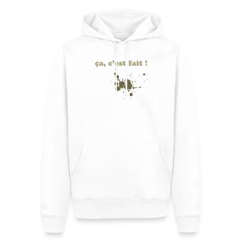 Ça c'est fait ! Maladresse et taches marrons  - Sweat à capuche Premium bio Homme - blanc - Devant - Nico (187cm)