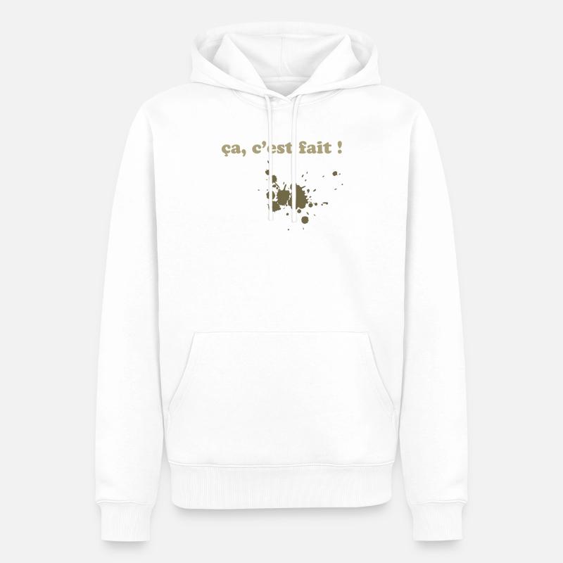 braune Flecken - Männer Premium Bio Hoodie - Weiß