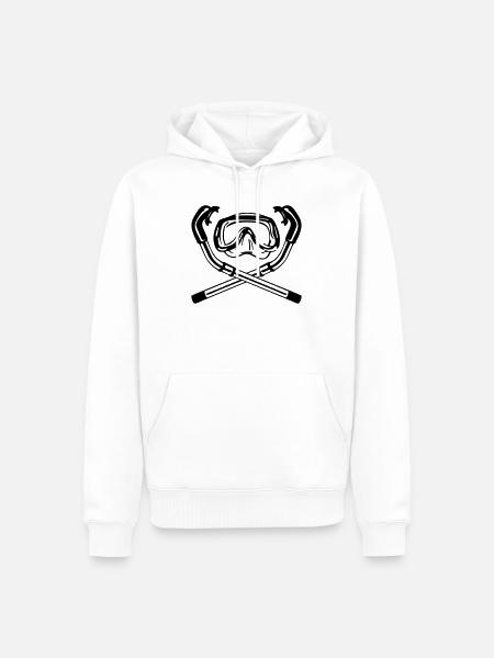 taucher - diving is not a crime - Men’s Premium Organic Hoodie - white