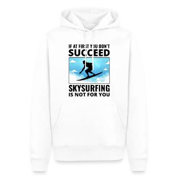 Skysurf Parachutisme Extreme Sport Skydiver Drôle - Sweat à capuche Premium bio Homme - blanc - Devant - Nico (187cm)