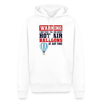 Montgolfière Montgolfière Montgolfière - Sweat à capuche Premium bio Homme - blanc - Devant - Nico (187cm)