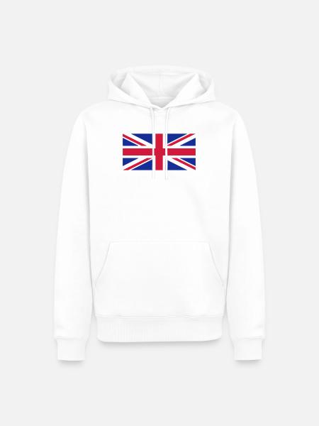 UK union jack - Männer Premium Bio Hoodie - Weiß
