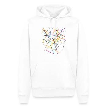 Muster Abstrakt - Männer Premium Bio Hoodie - Weiß - Vorne - Nico (187cm)