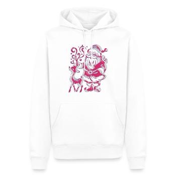 Weihnachten Weihnachtsmann Weihnachtsmann ungezogene Feiertage Winter - Männer Premium Bio Hoodie - Weiß - Vorne - Nico (187cm)
