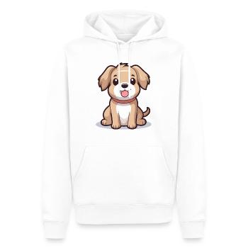 Süßer Cartoon Hund - Hunde Design - Männer Premium Bio Hoodie - Weiß - Vorne - Nico (187cm)