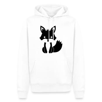 Renard - Sweat à capuche Premium bio Homme - blanc - Devant - Nico (187cm)