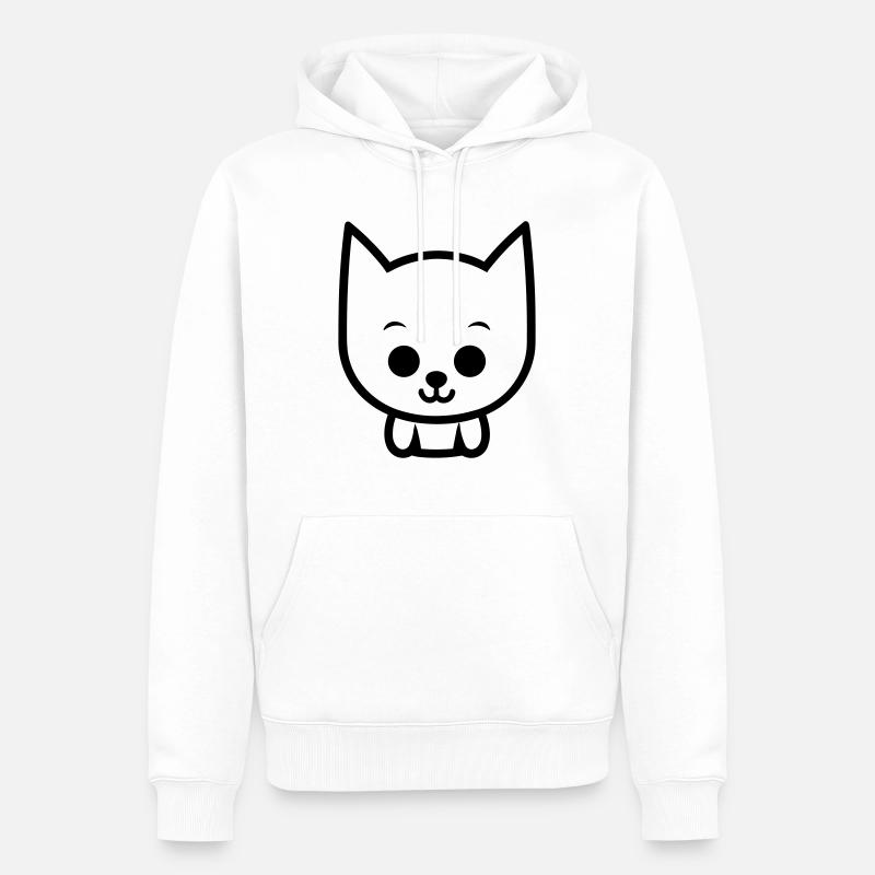 Renard - Sweat à capuche Premium bio Homme - blanc