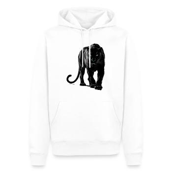 ein schwarzer Panther - Männer Premium Bio Hoodie - Weiß - Vorne - Nico (187cm)