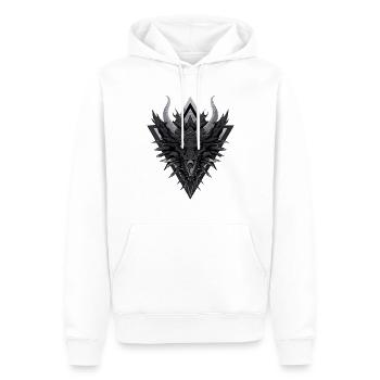 Dragon in Grey - Männer Premium Bio Hoodie - Weiß - Vorne - Nico (187cm)