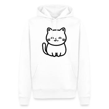 Katze - Männer Premium Bio Hoodie - Weiß - Vorne - Nico (187cm)