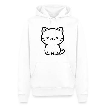 Katze - Männer Premium Bio Hoodie - Weiß - Vorne - Nico (187cm)