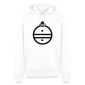 Boule de Noël - Sweat à capuche Premium bio Homme - blanc - Devant - Nico (187cm)
