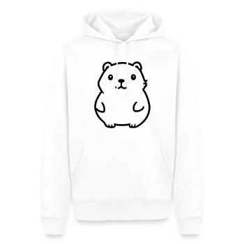 Murmeltier - Männer Premium Bio Hoodie - Weiß - Vorne - Nico (187cm)