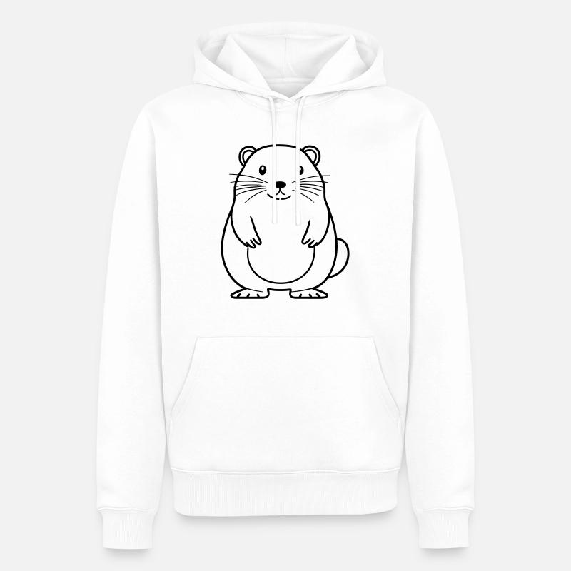 Murmeltier - Männer Premium Bio Hoodie - Weiß