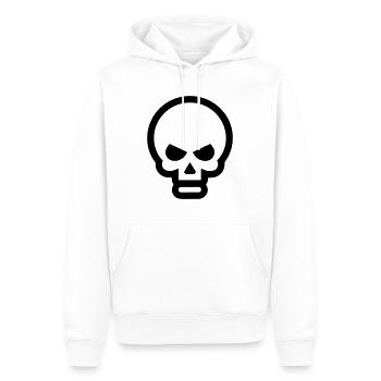Tête de mort - Sweat à capuche Premium bio Homme - blanc - Devant - Nico (187cm)