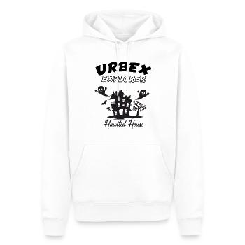Urbex Explorer - Sweat à capuche Premium bio Homme - blanc - Devant - Nico (187cm)