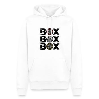 Box Box Box Grand Prix Reifenmischung V2 Design - Männer Premium Bio Hoodie - Weiß - Vorne - Nico (187cm)