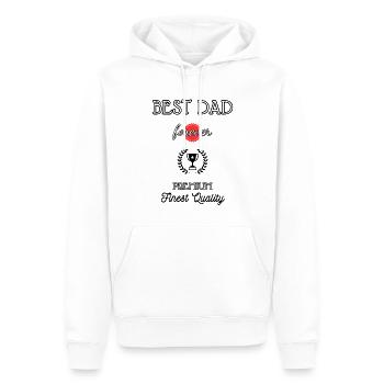 Best Dad Premium - Men’s Premium Organic Hoodie - white - Front - Nico (187cm)