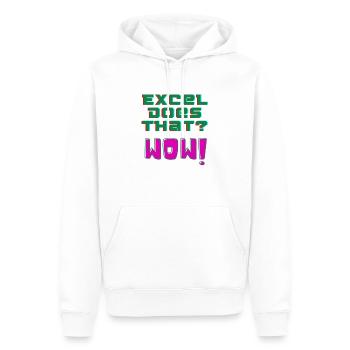 Excel does that? WOW! - Men’s Premium Organic Hoodie - white - Front - Nico (187cm)
