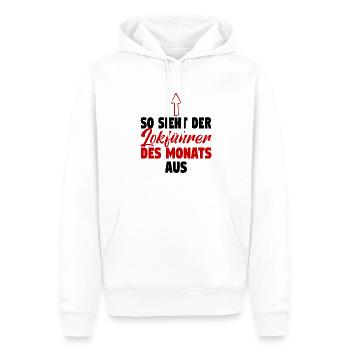 Dampflok Lokführer Eisenbahner Eisenbahn Vater - Männer Premium Bio Hoodie - Weiß - Vorne - Nico (187cm)