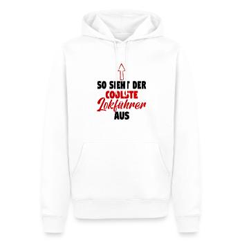 Dampflok Lokführer Eisenbahner Eisenbahn Vater - Männer Premium Bio Hoodie - Weiß - Vorne - Nico (187cm)