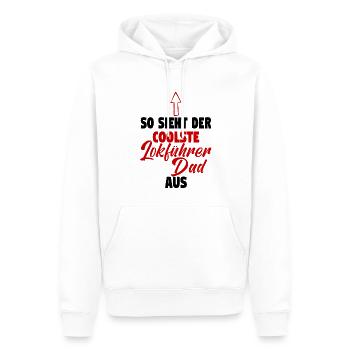 Dampflok Lokführer Eisenbahner Eisenbahn Vater - Männer Premium Bio Hoodie - Weiß - Vorne - Nico (187cm)