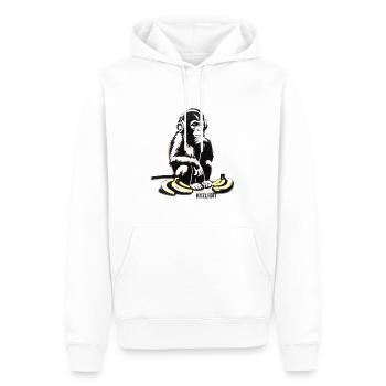 KNZLRMT/ Künstlerkollektive, Affentheather weiß - Männer Premium Bio Hoodie - Weiß - Vorne - Nico (187cm)