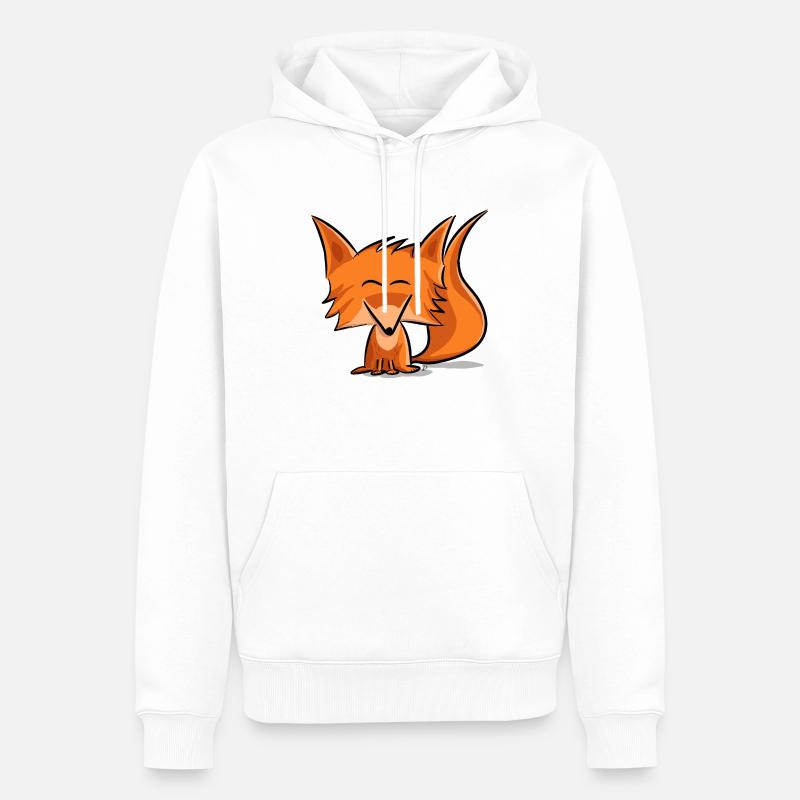 Cute fox - Sweat à capuche Premium bio Homme - blanc