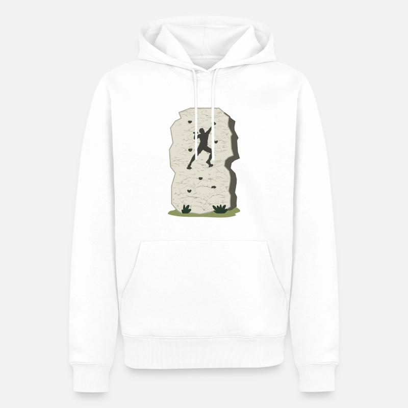 Escalade Grimpeurs Bloc Alpinistes - Sweat à capuche Premium bio Homme - blanc