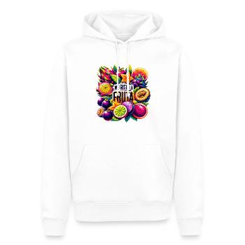 Ich mag Obst-Meme Ayuso Sanchez Politik - Männer Premium Bio Hoodie - Weiß - Vorne - Nico (187cm)