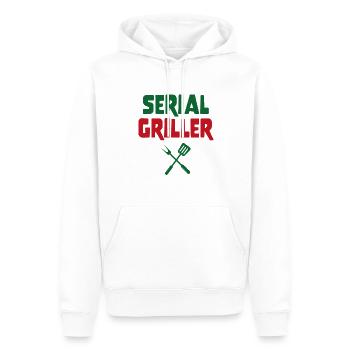 Griller en série cadeau père maître du barbecue - Sweat à capuche Premium bio Homme - blanc - Devant - Nico (187cm)
