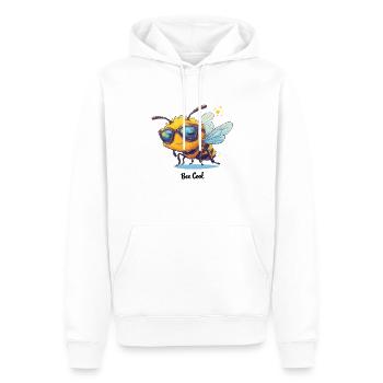 Abeille Cool apiculteur cadeau pour les amoureux de l’abeille - Sweat à capuche Premium bio Homme - blanc - Devant - Nico (187cm)