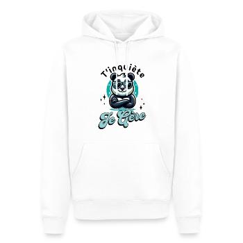 Keine Sorge, ich schaffe Panda cooles Geschenk Humor - Männer Premium Bio Hoodie - Weiß - Vorne - Nico (187cm)