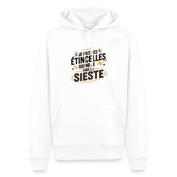 Ich funke, wenn ich ein Nickerchen mache - Männer Premium Bio Hoodie - Weiß - Vorne - Nico (187cm)