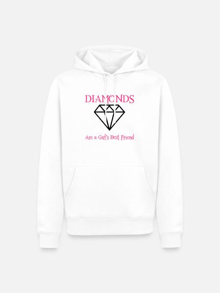 Diamonds! - Men’s Premium Organic Hoodie - white