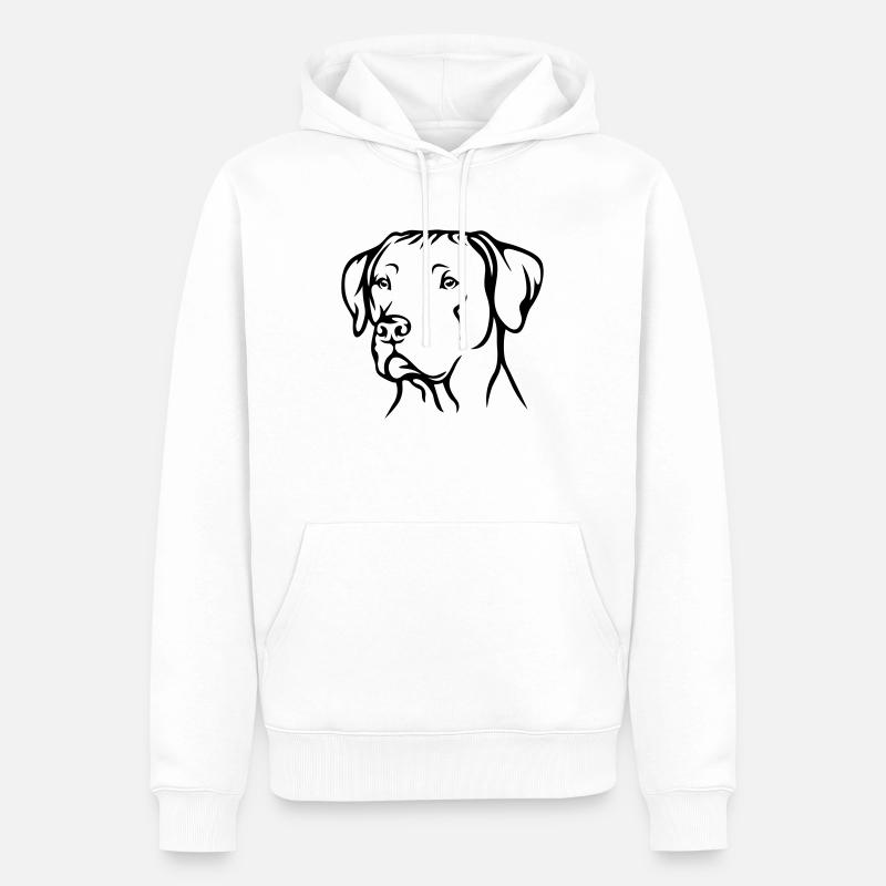 Rhodesian Ridgeback - Männer Premium Bio Hoodie - Weiß