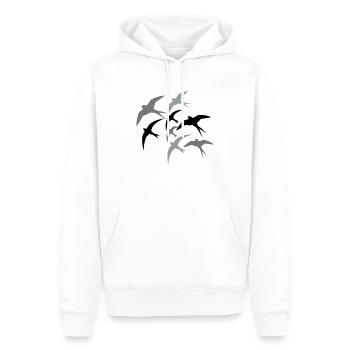 Schwalben Richtung Süden - Männer Premium Bio Hoodie - Weiß - Vorne - Nico (187cm)