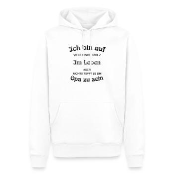Opa sein - Männer Premium Bio Hoodie - Weiß - Vorne - Nico (187cm)